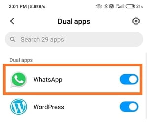 how to use dual whatsapp