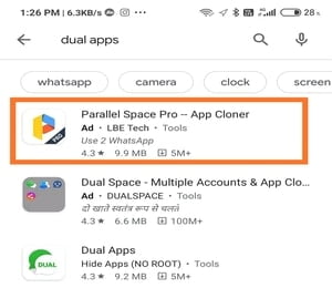 how to use dual whatsapp parallel space